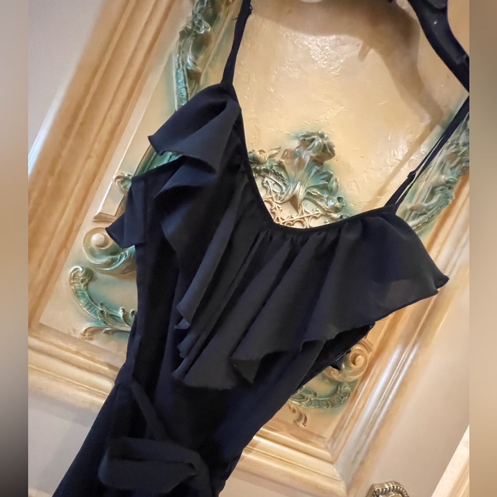 Black ruffle jumpsuit